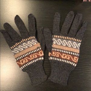 Real alpacha wool winter gloves